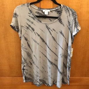 Style & Co Tie-Dyed Tee Shirt
